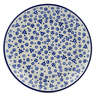 Polish Pottery Dessert Plate Blue Confetti