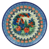 Polish Pottery Dessert Plate Blue Escape UNIKAT