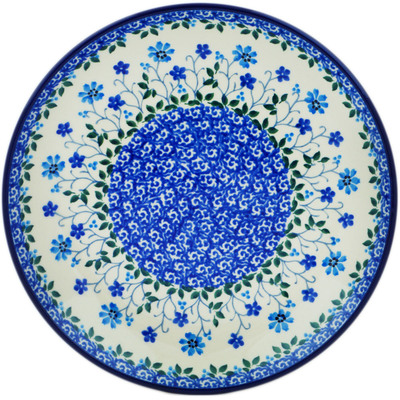 Polish Pottery Dessert Plate Blue Fascination