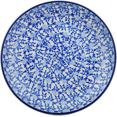 Polish Pottery Dessert Plate Blue Forest