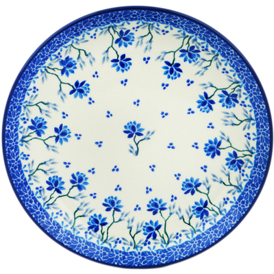 Polish Pottery Dessert Plate Blue Grapevine