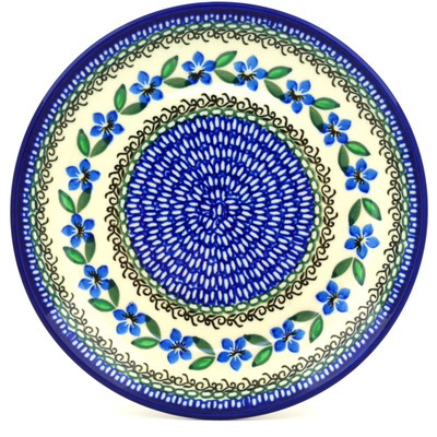 Polish Pottery Dessert Plate Blue Rolf Fiedler