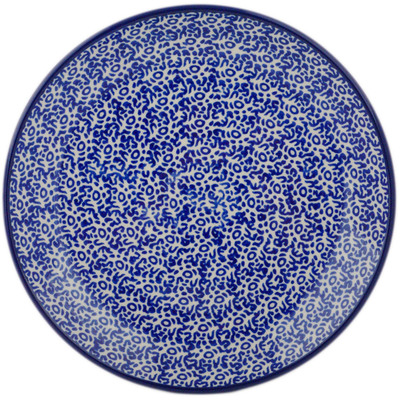 Polish Pottery Dessert Plate Blue Veil