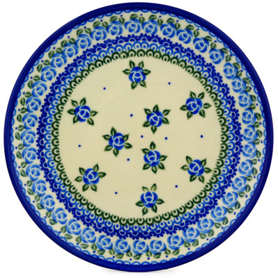 Polish Pottery Dessert Plate Bluebuds