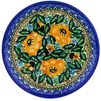 Polish Pottery Dessert Plate Bold Marigold UNIKAT