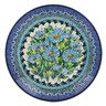 Polish Pottery Dessert Plate Bouquet Azul UNIKAT
