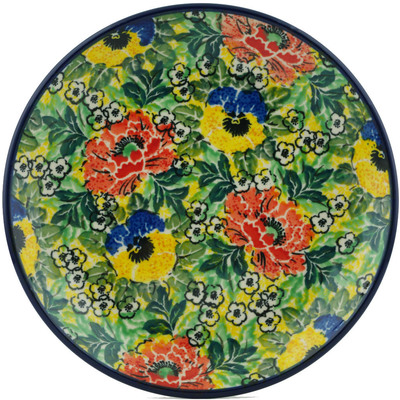 Polish Pottery Dessert Plate Breathtaking UNIKAT