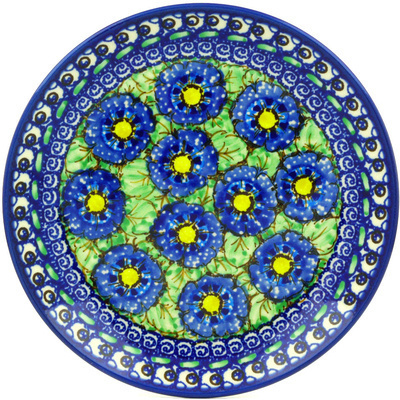 Polish Pottery Dessert Plate Bright Eyes UNIKAT