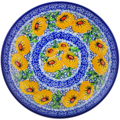 Polish Pottery Dessert Plate Bunches Of Gold UNIKAT