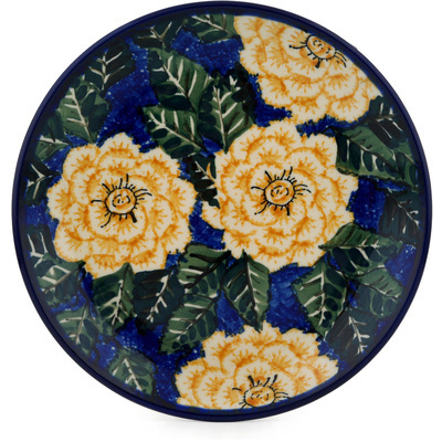 Polish Pottery Dessert Plate Butter Blooms UNIKAT