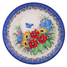 Polish Pottery Dessert Plate Butterfly Escape UNIKAT