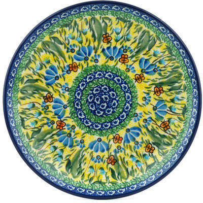 Polish Pottery Dessert Plate Butterfly Sunshine UNIKAT