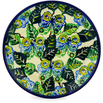 Polish Pottery Dessert Plate Butterleaf UNIKAT