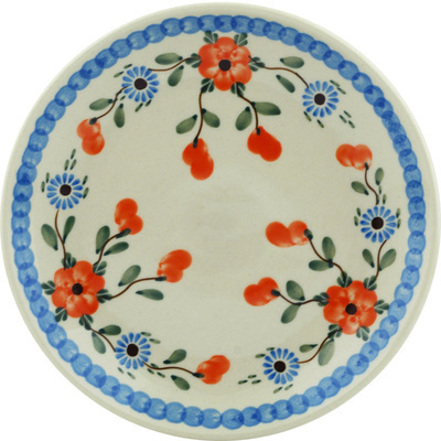 Polish Pottery Dessert Plate Cherry Blossoms