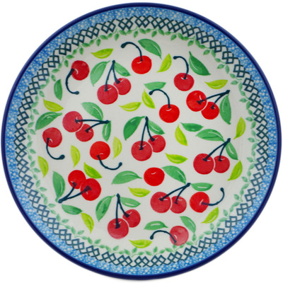 Polish Pottery Dessert Plate Cherry Sweet