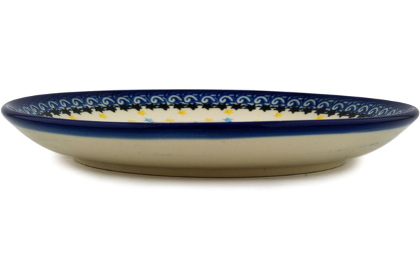 Polish Pottery Dessert Plate Christmas Evergreen