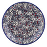 Polish Pottery Dessert Plate Classic Black And White UNIKAT