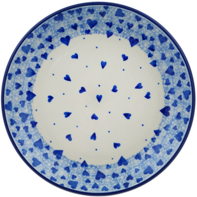 Polish Pottery Dessert Plate Cobalt Love