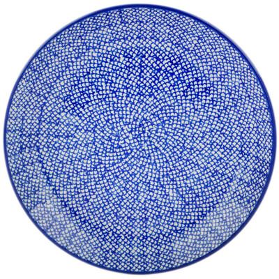 Polish Pottery Dessert Plate Cobalt Mesh