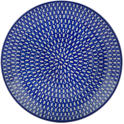 Polish Pottery Dessert Plate Cobalt Stones UNIKAT
