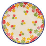 Polish Pottery Dessert Plate Collecting Leaves UNIKAT