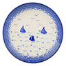 Polish Pottery Dessert Plate Come Sailing