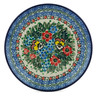 Polish Pottery Dessert Plate Country Bouquet UNIKAT