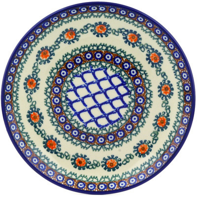 Polish Pottery Dessert Plate Country Kitchen UNIKAT