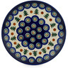 Polish Pottery Dessert Plate Cranberries And Evergree