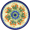 Polish Pottery Dessert Plate Crimson Bells