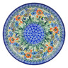 Polish Pottery Dessert Plate Daisies And Delight UNIKAT