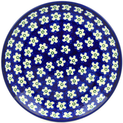 Polish Pottery Dessert Plate Daisy Patch