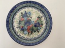Polish Pottery Dessert Plate Dancing Delphinium UNIKAT