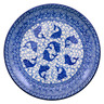 Polish Pottery Dessert Plate Dancing Fish