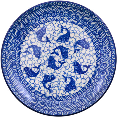 Polish Pottery Dessert Plate Dancing Fish