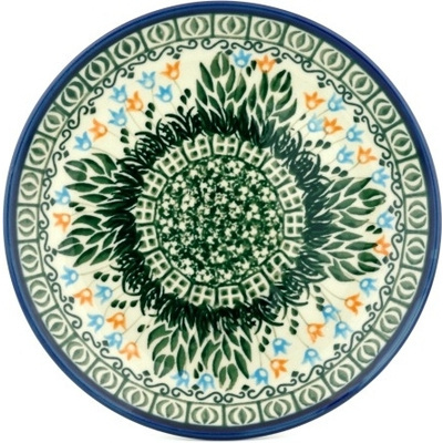 Polish Pottery Dessert Plate Dancing Tulips