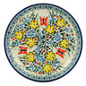 Polish Pottery Dessert Plate Daylight Garden UNIKAT