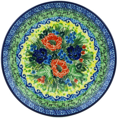 Polish Pottery Dessert Plate Delightful Canon UNIKAT