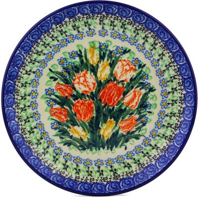 Polish Pottery Dessert Plate Delightful Element UNIKAT