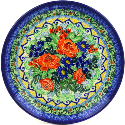 Polish Pottery Dessert Plate Divine Meadow UNIKAT