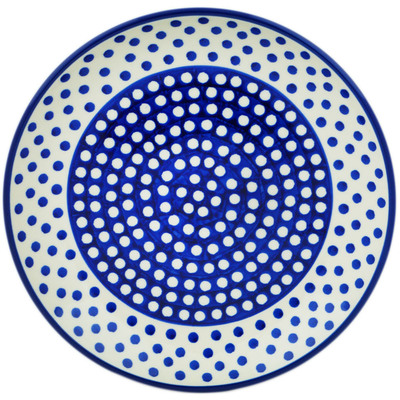 Polish Pottery Dessert Plate Dot Around UNIKAT