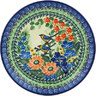 Polish Pottery Dessert Plate Double Birds UNIKAT
