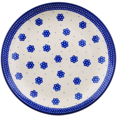 Polish Pottery Dessert Plate Drawing Daisies UNIKAT