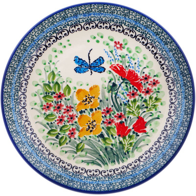 Polish Pottery Dessert Plate Dreamy Dragonfly UNIKAT