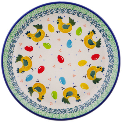 Polish Pottery Dessert Plate Egg Hunt