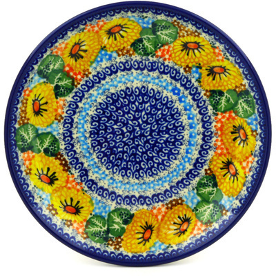 Polish Pottery Dessert Plate Enchanted Spring UNIKAT