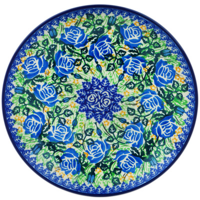 Polish Pottery Dessert Plate English Rose UNIKAT