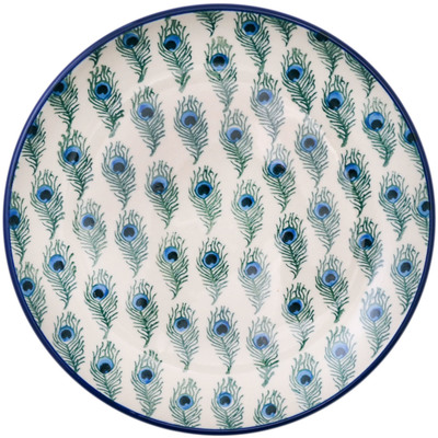 Polish Pottery Dessert Plate Feathery Delight