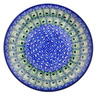 Polish Pottery Dessert Plate Feathery Illusion UNIKAT
