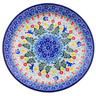 Polish Pottery Dessert Plate Festive Night UNIKAT